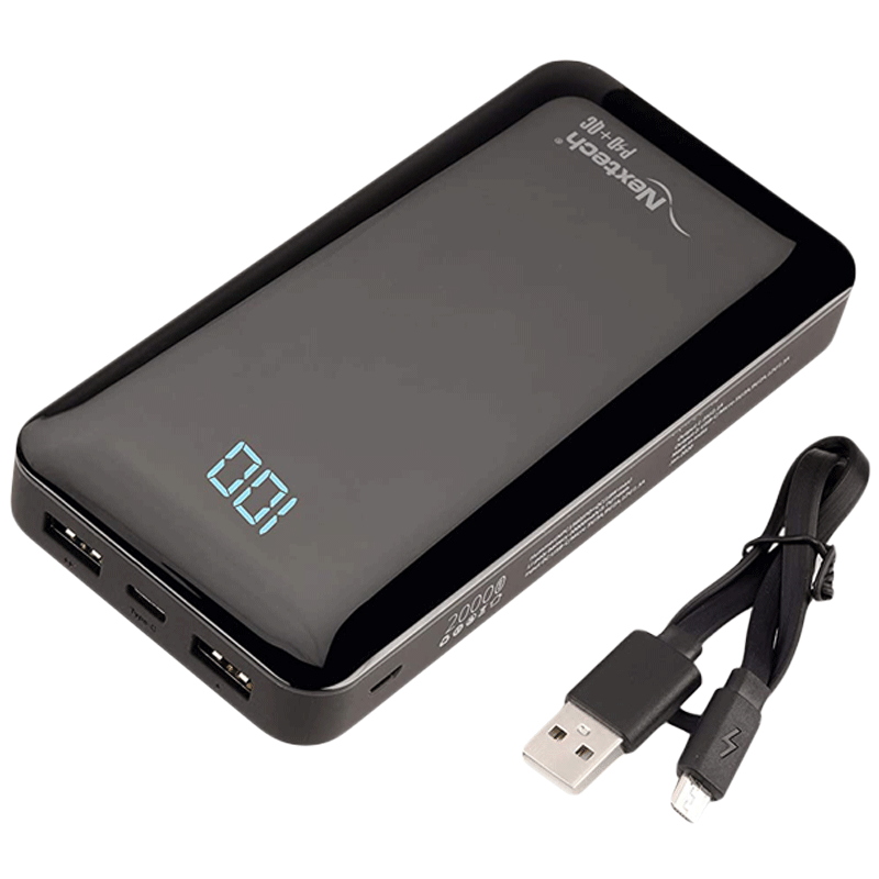 

Nextech 20000mAh 2-Port Power Bank (Quick Charge 3.0, NPC 1560, Black)