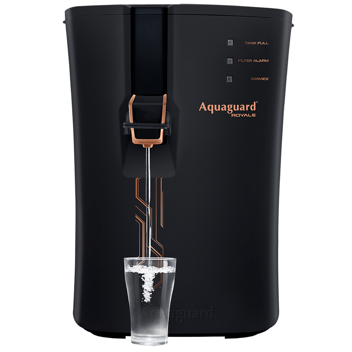 Aquaguard Royale RO+UV+SS+ZPP Electrical Water Purifier (Mineral Enhancer, Black/Copper)_1