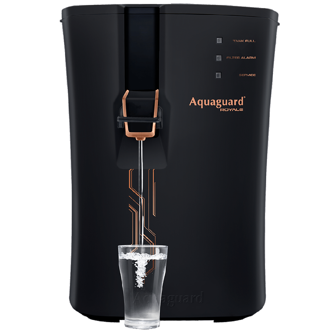 Aquaguard Royale RO+SS+ZPP Electrical Water Purifier (Mineral Enhancer, Black/Copper)_1