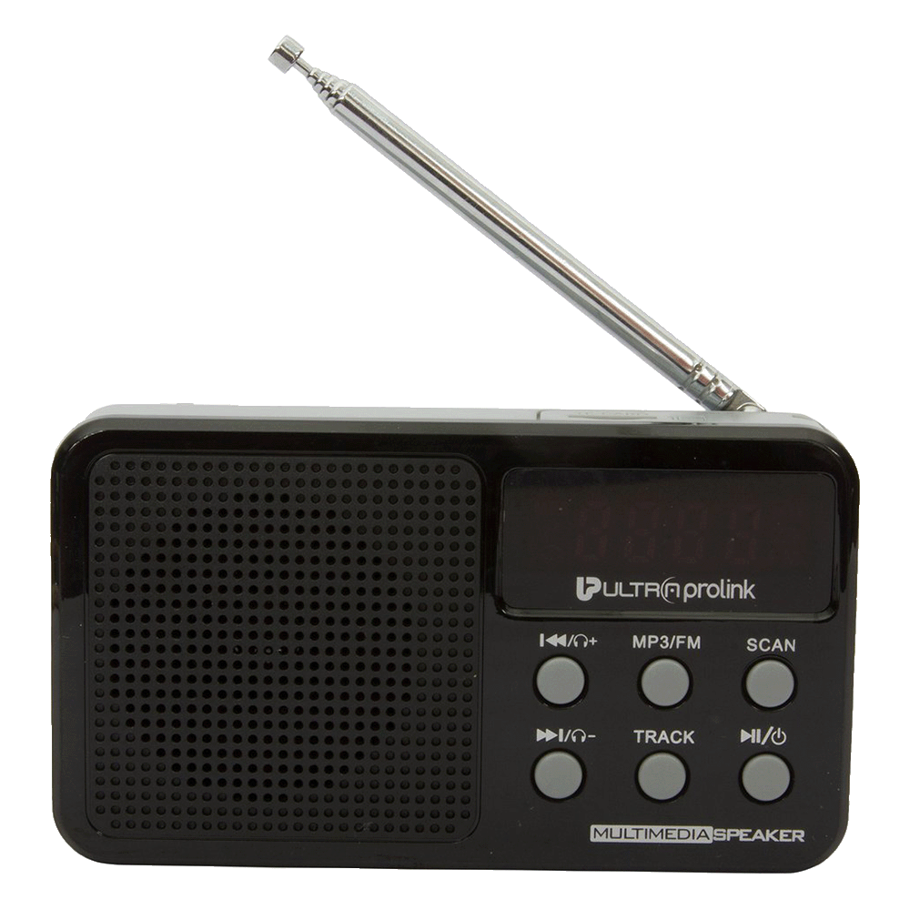 Ultraprolink Retro Vintage Micro SD Card MP3 Playable 3 Watts Classic Portable FM Radio Player (UM0017, Black)_1