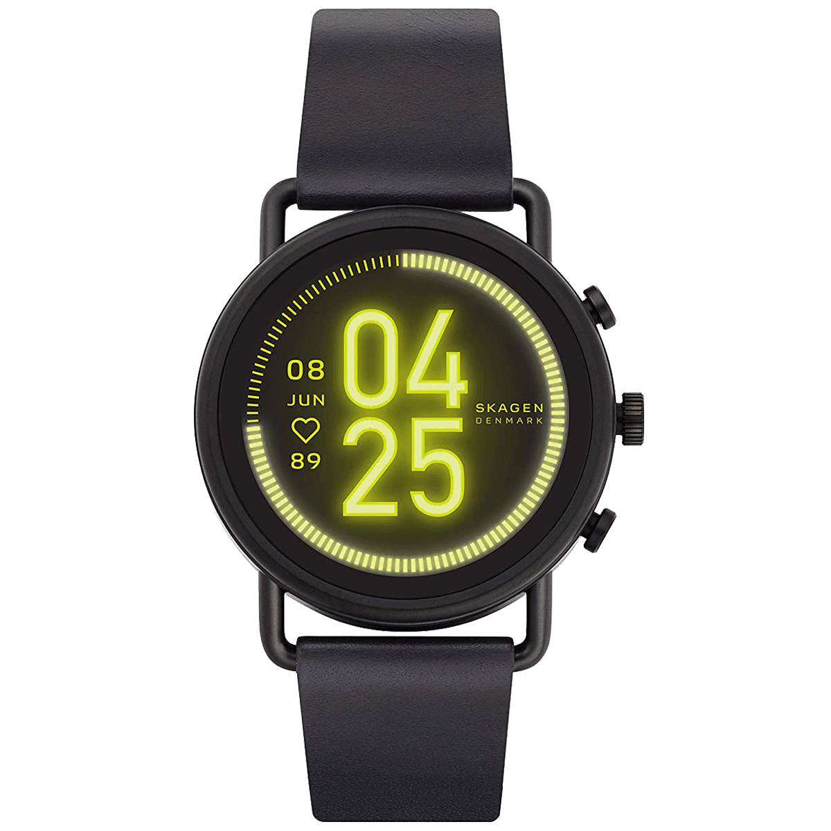Skagen Gen 5 Falster 3 Smart Watch (GPS, 42mm) (Full Color Display, SKT5206, Black, Leather)