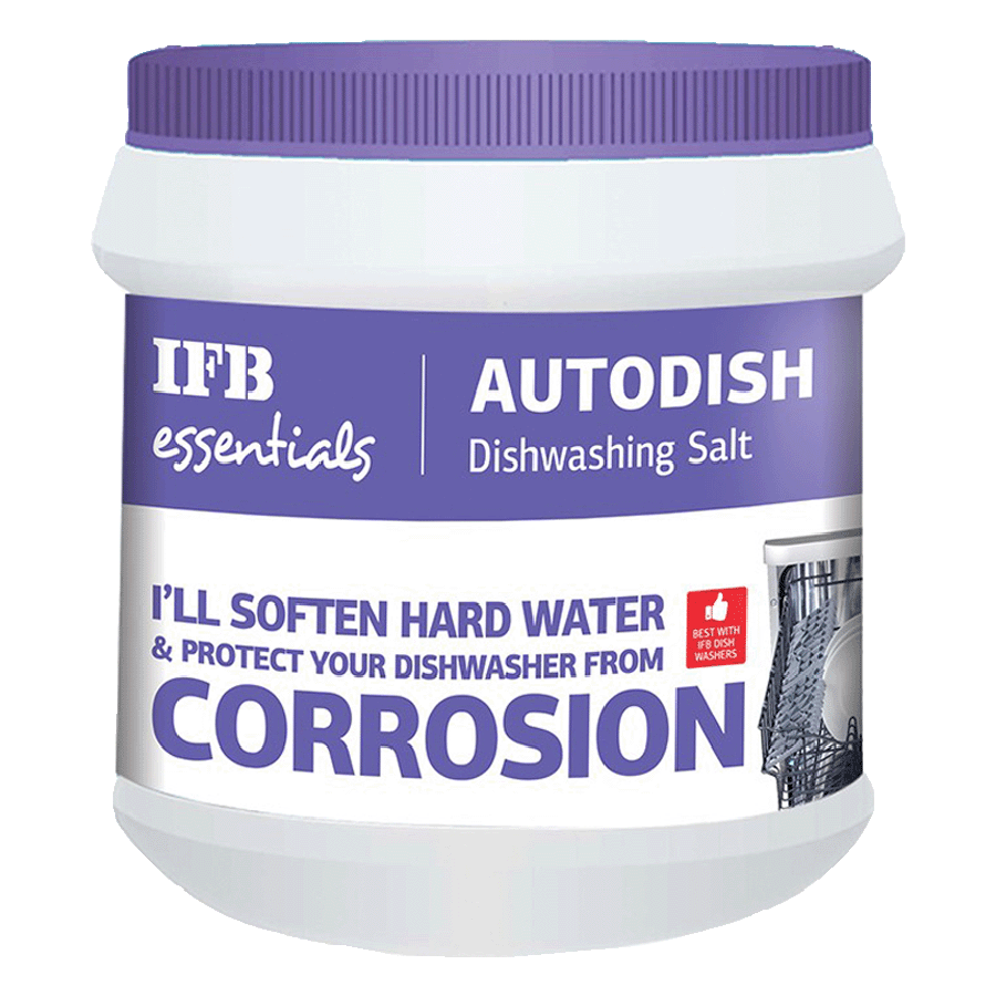 

IFB Essentials Descaling Powder For Dishwasher (1kg, Autodish Salt, Red), No color