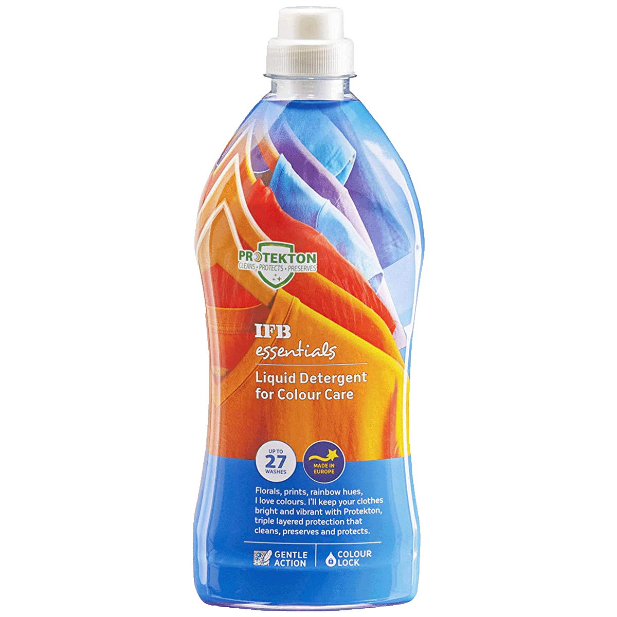 IFB Essentials Liquid Detergent for Colour Care (945ml, Liquid Detergent f, Multicolor)_1