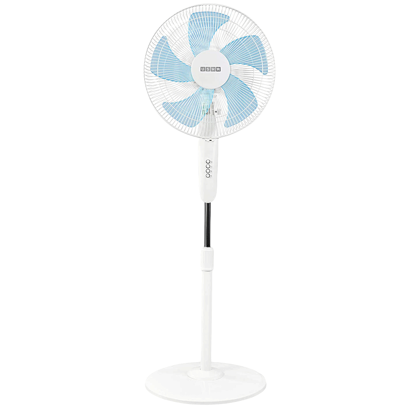 

Usha Pentacool 40cm 5 Blade Pedestal Fan (With Copper Motor, 131022741, White)