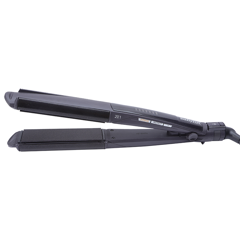 BaByliss - BaByliss Corded 2-in-1 Hair Curl and Straightener (Swivel Cord, ST330E, Black)
