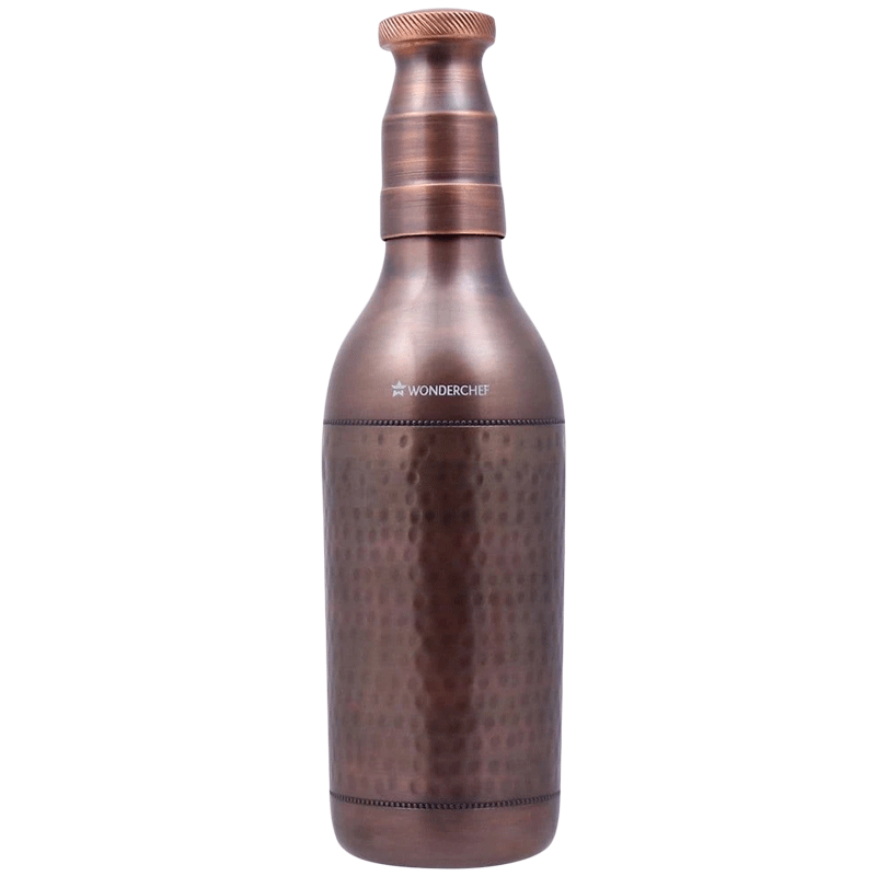 Wonderchef Cu Antique 1.5 Litre Copper Bottle (Anti-microbial, 63152900, Brown)_1