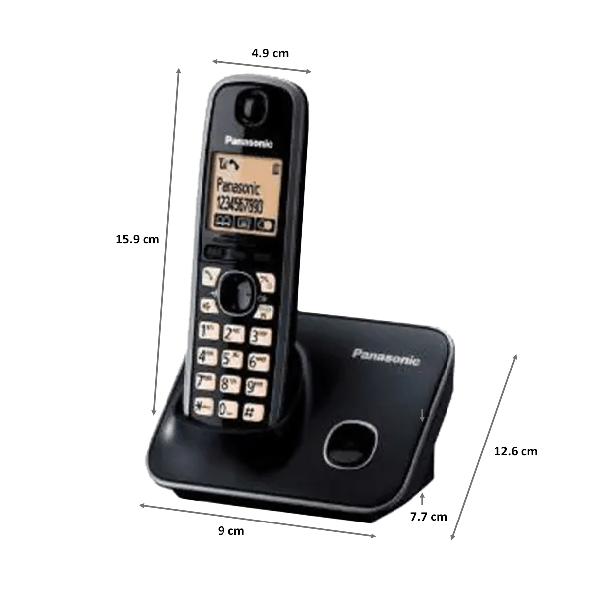Panasonic Digital Cordless Phone (KX-TG3711SX, Black)_2