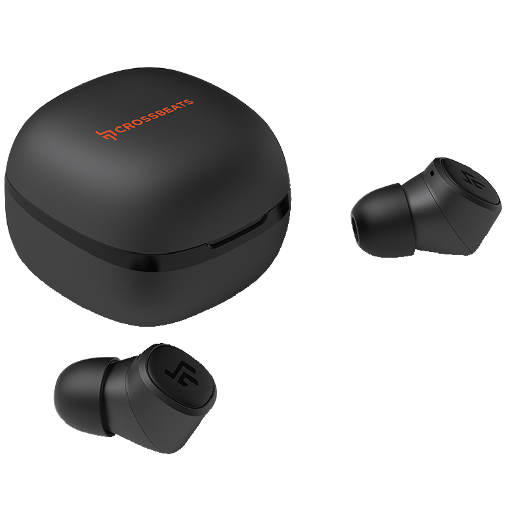 Crossbeats Urban CB-URBAN-BLK In-Ear Wireless Earbuds with Built-in Microphone (Bluetooth, Smart On/Off, Black)_1