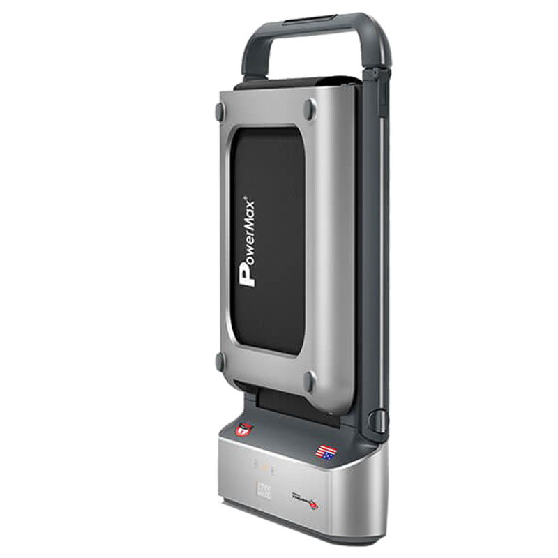 

PowerMax Jogpad-5 5 HP Foldable Motorized Treadmill (Subtle Remote Control, Silver/Black), No color