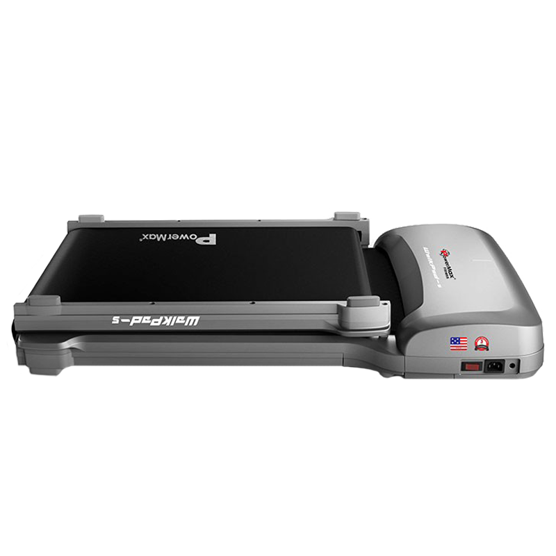 PowerMax Walkpad-5 4 HP Foldable Motorized Treadmill (Digital Remote Control, Grey/Black)_1