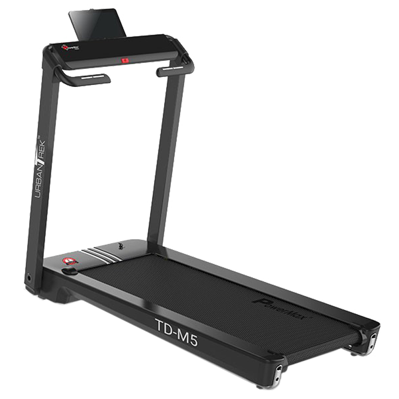 PowerMax UrbanTrek 5 HP Foldable Motorized Treadmill (Heart Rate Sensor, TD-M5, Black)_1