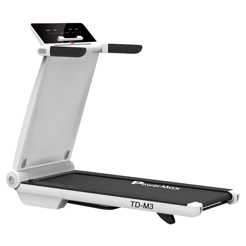 PowerMax UrbanTrek Foldable Motorized Treadmill (Heart Rate Sensor, TD-M3, White/Black)_1