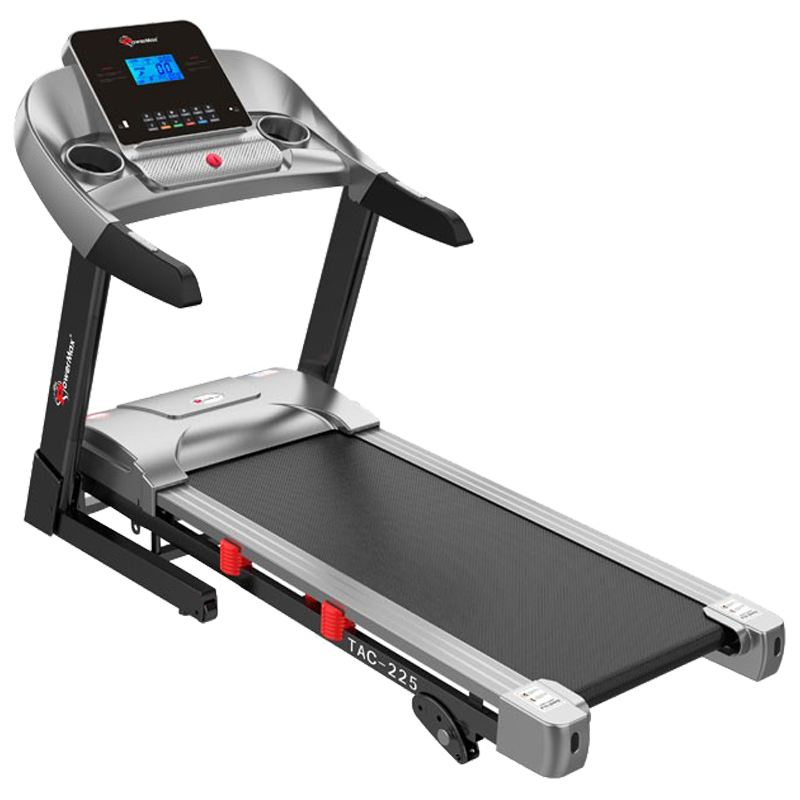 PowerMax MaxTrek Foldable Motorized Treadmill (Hydraulic Soft-drop System, TAC-225, Grey/Black)_1