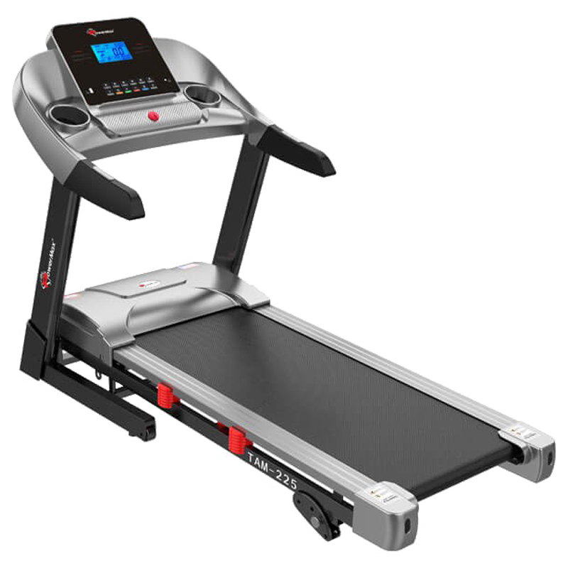 PowerMax MaxTrek Foldable Motorized Treadmill (Hydraulic Soft-drop System, TAM-225, Grey/Black)_1