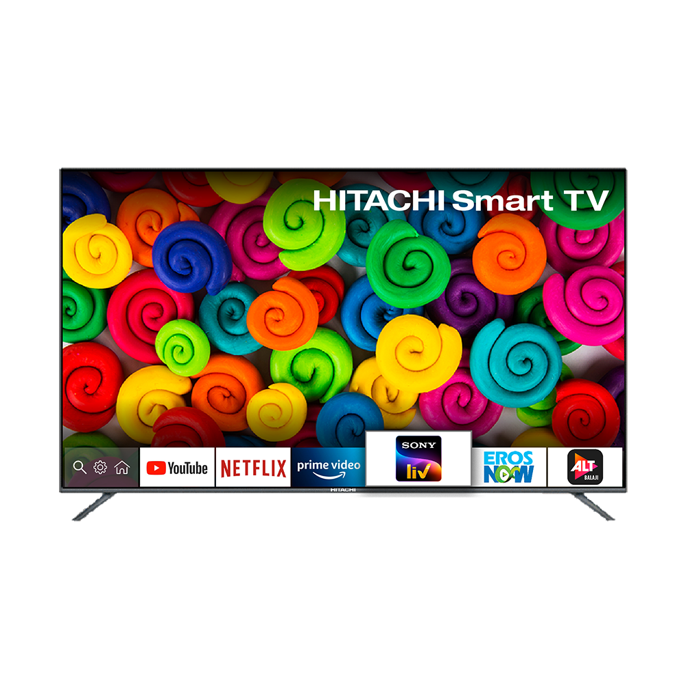 Hitachi 140 Cm (55 Inch) 4K Ultra HD LED Android Smart TV (LD55VRS01U, Black)_1