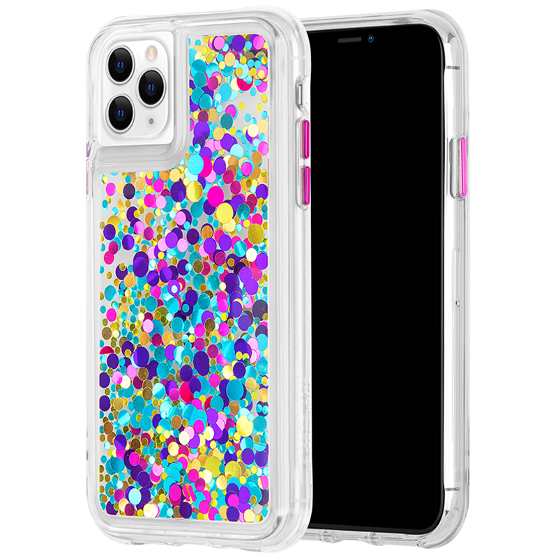Case-Mate Waterfall Glitter Polycarbonate Back Case Cover for Apple iPhone 11 Pro Max (CM039420, Confetti)_1