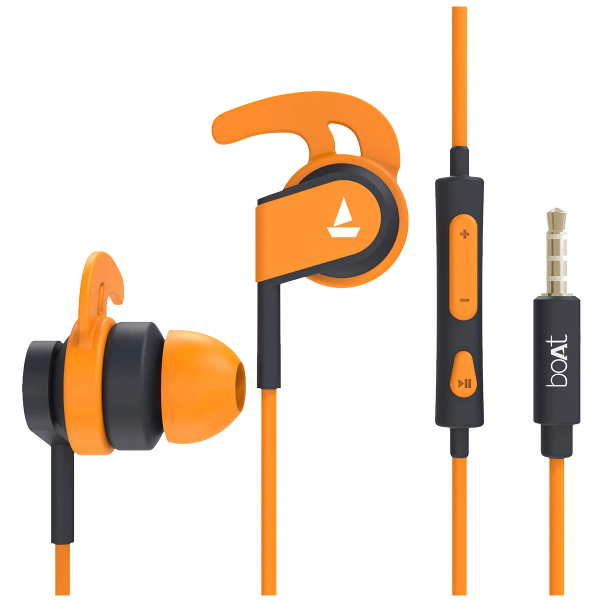 Boat BassHeads 242 In-Ear Wired Earphone with Mic (HD Inspirational Sound, Orange)_1