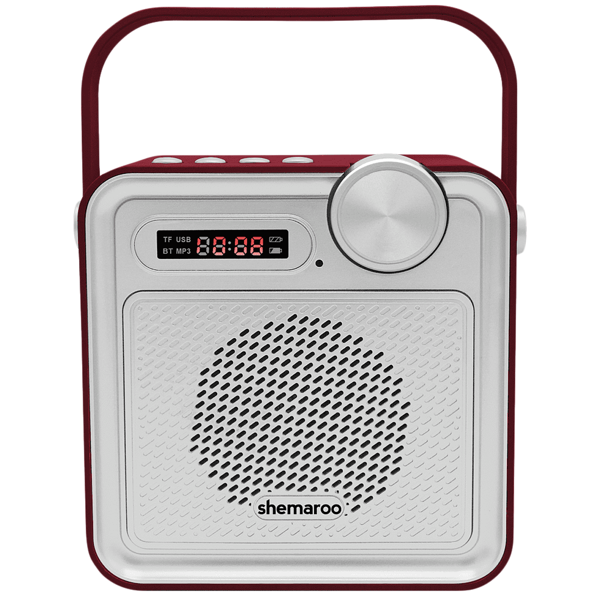 Shemaroo Bhakti Maalai 5 Watts Portable Bluetooth Speaker (10 Hours of Playback, BS  118, White/Red)_1