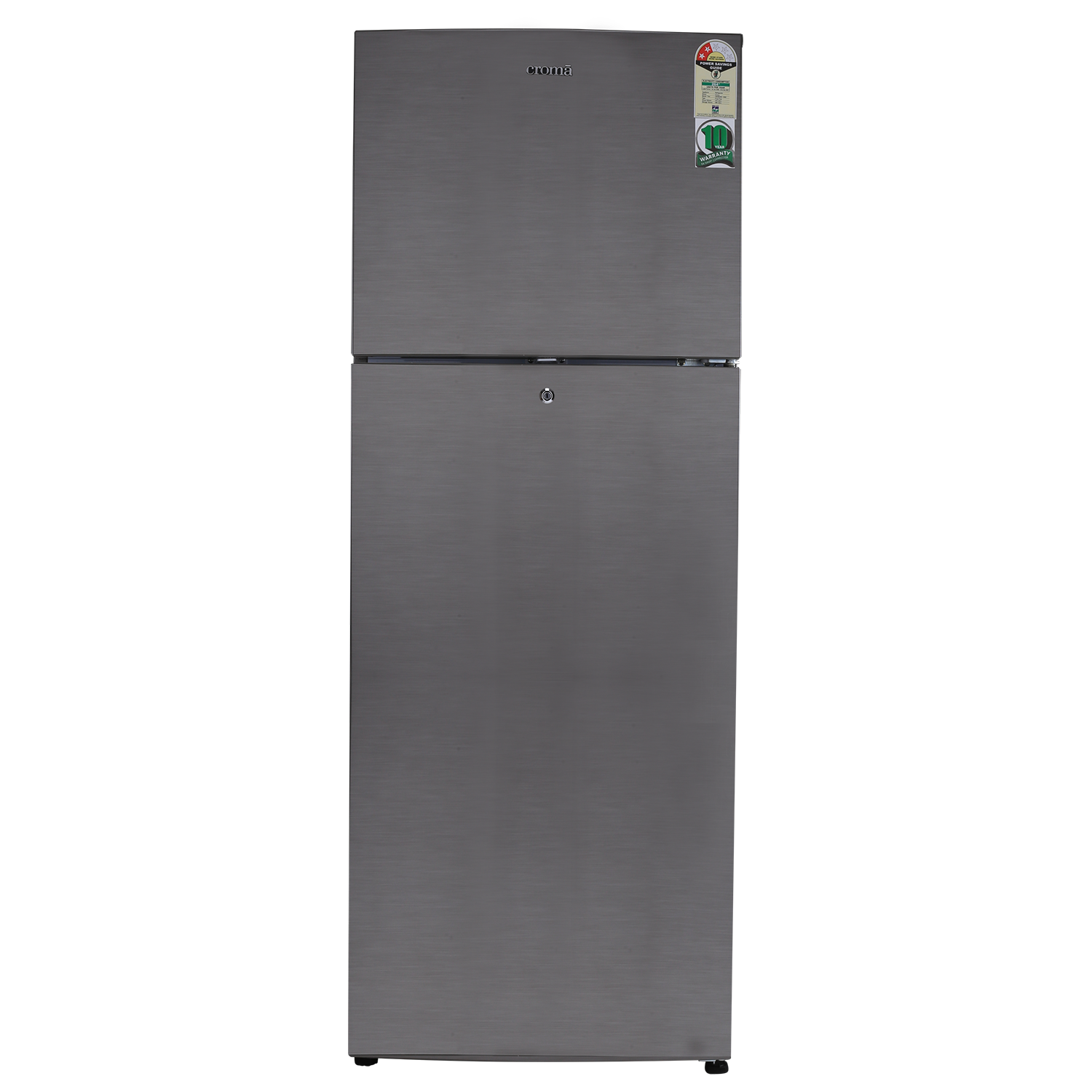 

Croma 310 Litres 2 Star Frost Free Double Door Refrigerator (Quick Chill Technology, CRAR2403, Silver), No color