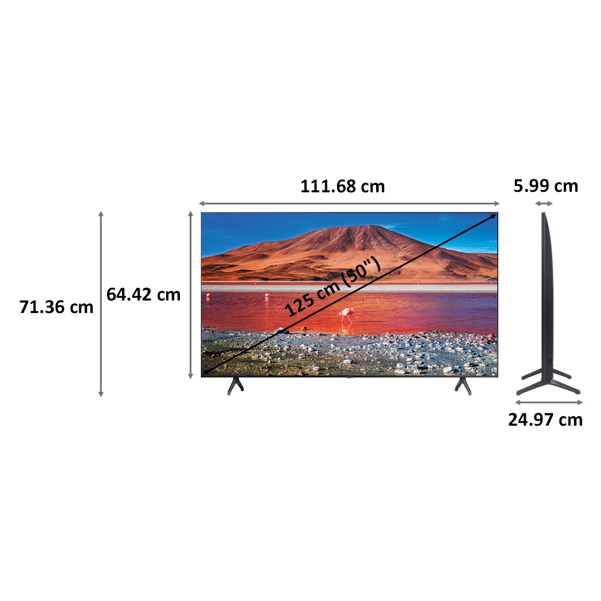 Samsung Series 7 125cm (50 Inch) 4K Ultra HD LED Smart TV (Crystal Display, UA50TU7200KXXL, Titan Grey)_2