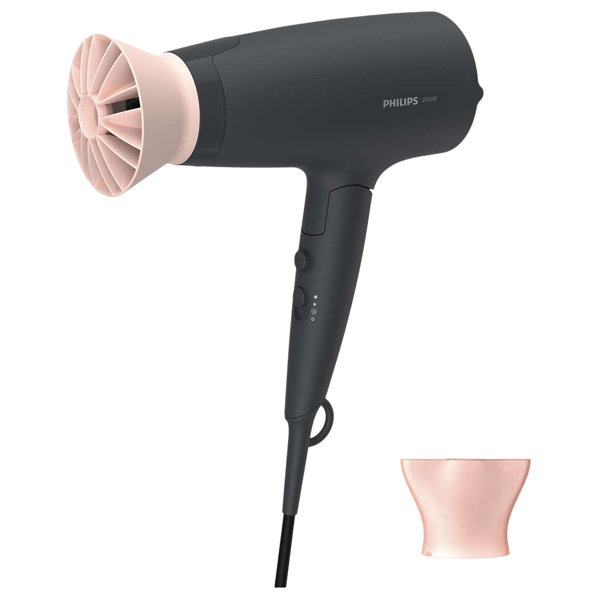Philips 3000 Series 6 Setting Hair Dryer (ThermoProtect Technology, BHD356/10, Pink/Black)_1