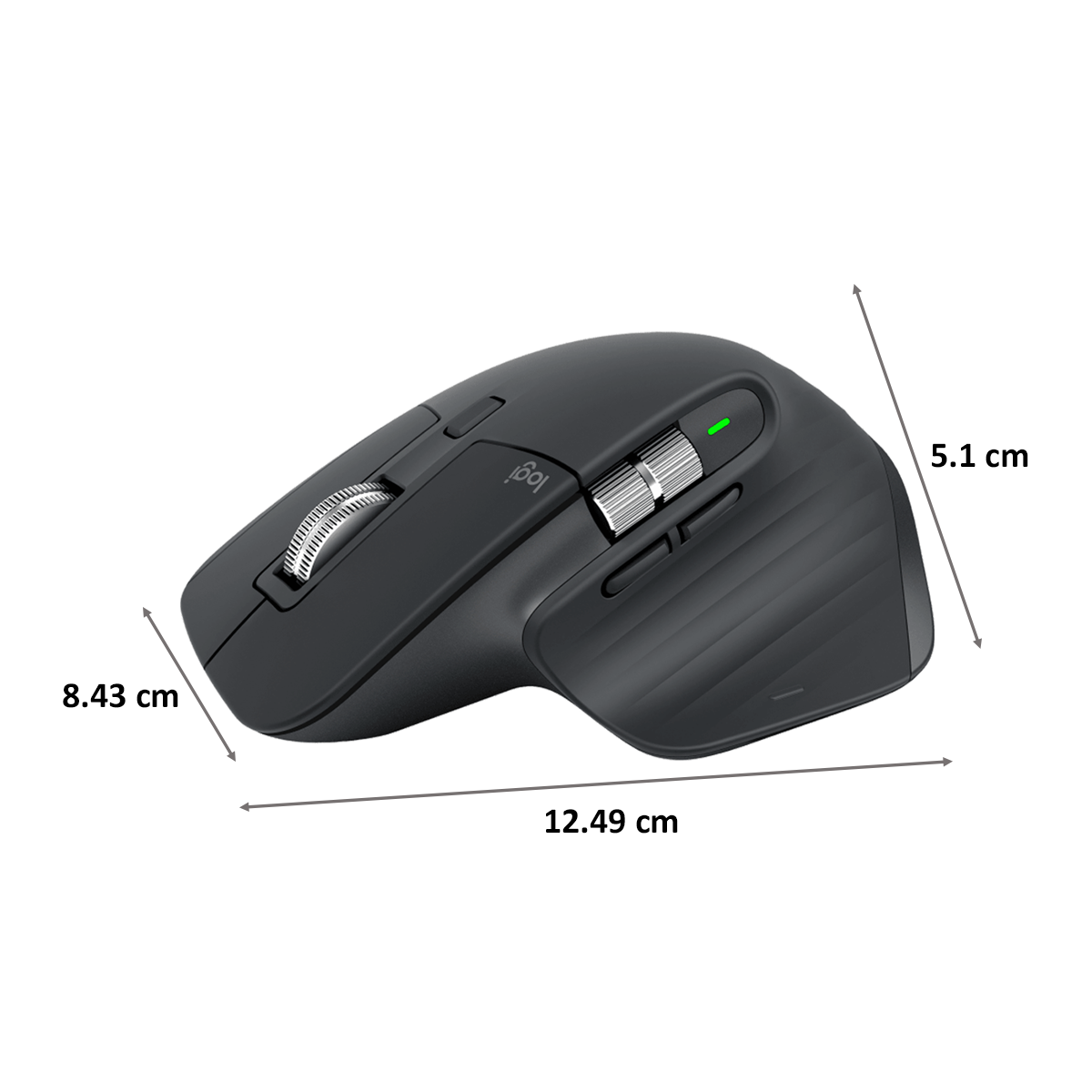 Logitech MX Master 3 Bluetooth and USB Laser Mouse (Sensor Technology, 910-005698, Graphite)_2