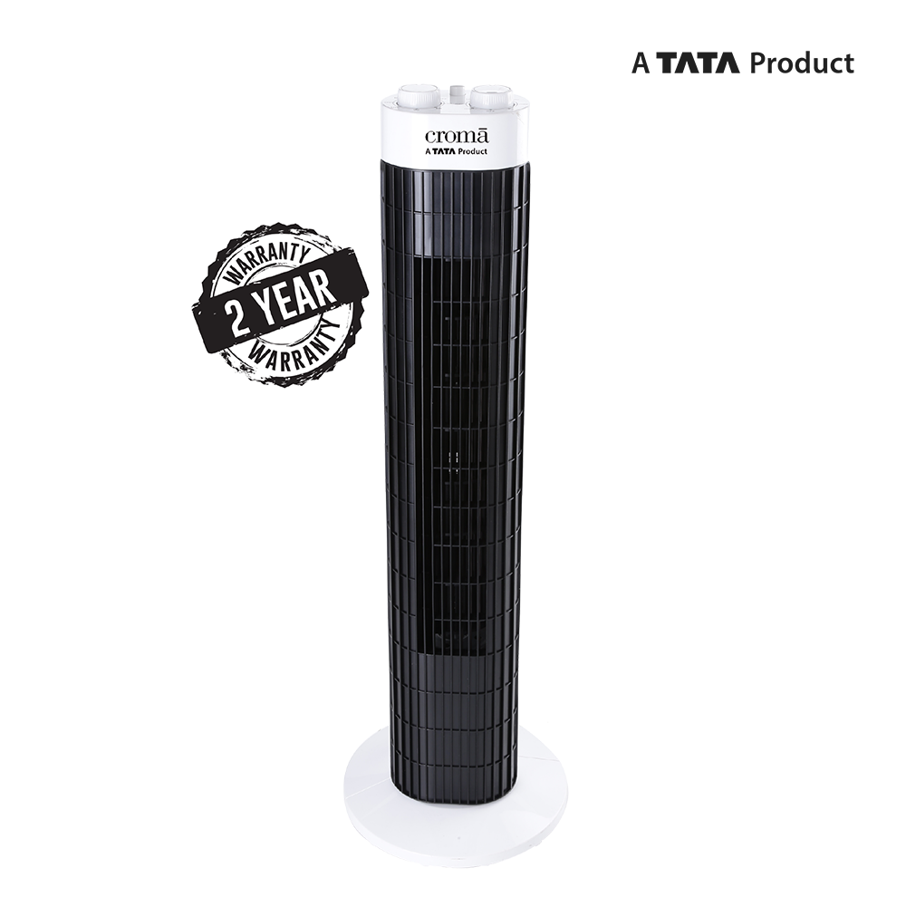 Croma Floor Standing Tower Fan (CRAF0028, White & Black)_2