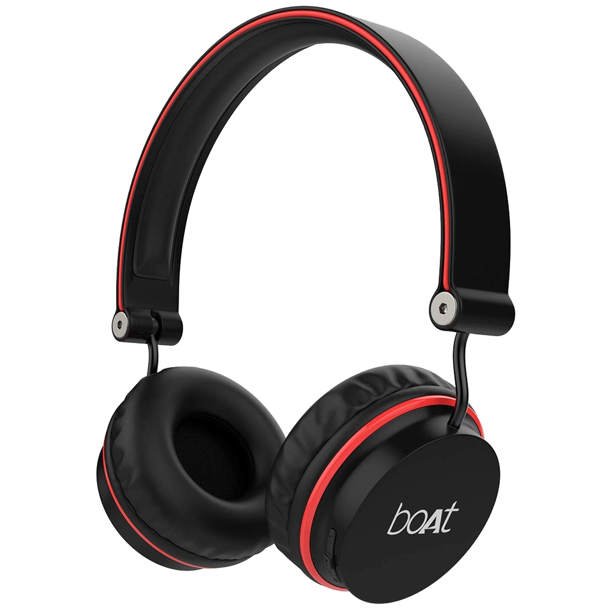 boAt Rockerz 410 On-Ear Passive Noise Cancellation Wireless Headphone with Mic (Bluetooth 5.0, HD Sound, Black/Red)_1