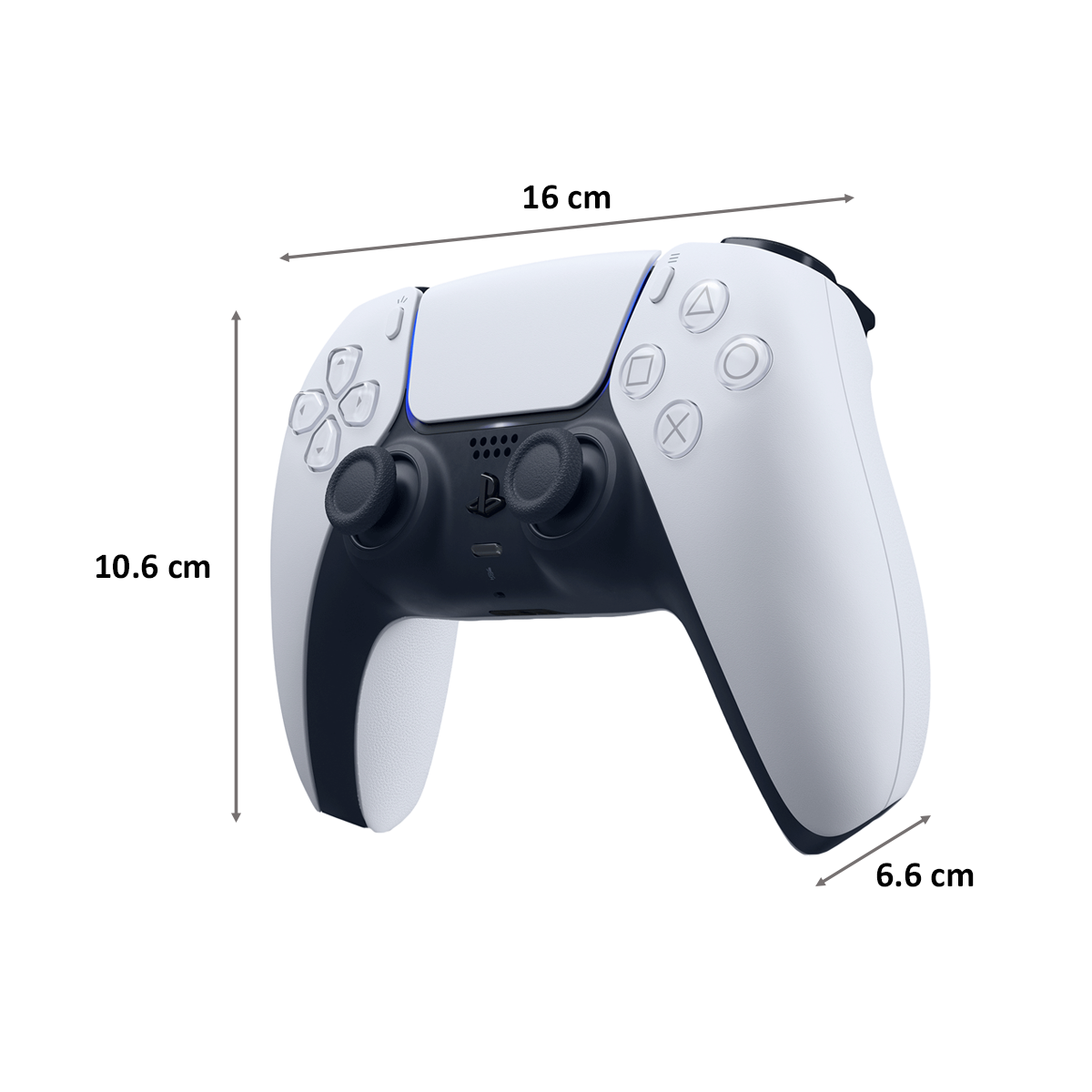 Sony DualSense Wireless Controller for Playstation 5 (Highly Immersive Gaming Experience, CFI-ZCT1WRU, White)_2
