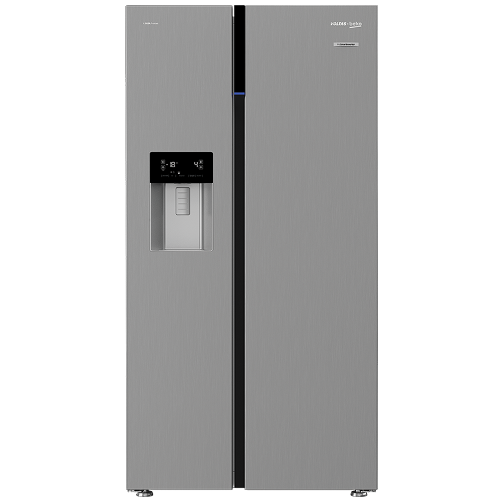 Voltas Beko 634 Litres Frost Free ProSmart Inverter Side-by-Side Refrigerator (Neo Frost Dual Cooling, RSB655XPRF, Inox)_1