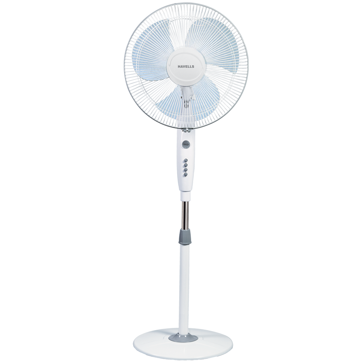 Havells Trendy 40cm Sweep 3 Blade Pedestal Fan (Double Ball Bearing, FHSTRNSGRY16, Grey)_1