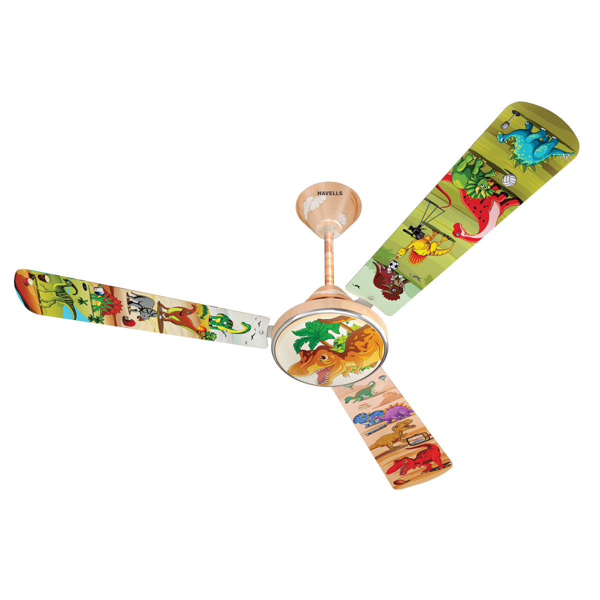 Havells Saurous World 120cm Sweep 3 Blade Ceiling Fan (Double Ball Bearing, FHCWLSTYEL48, Multicolor)_1