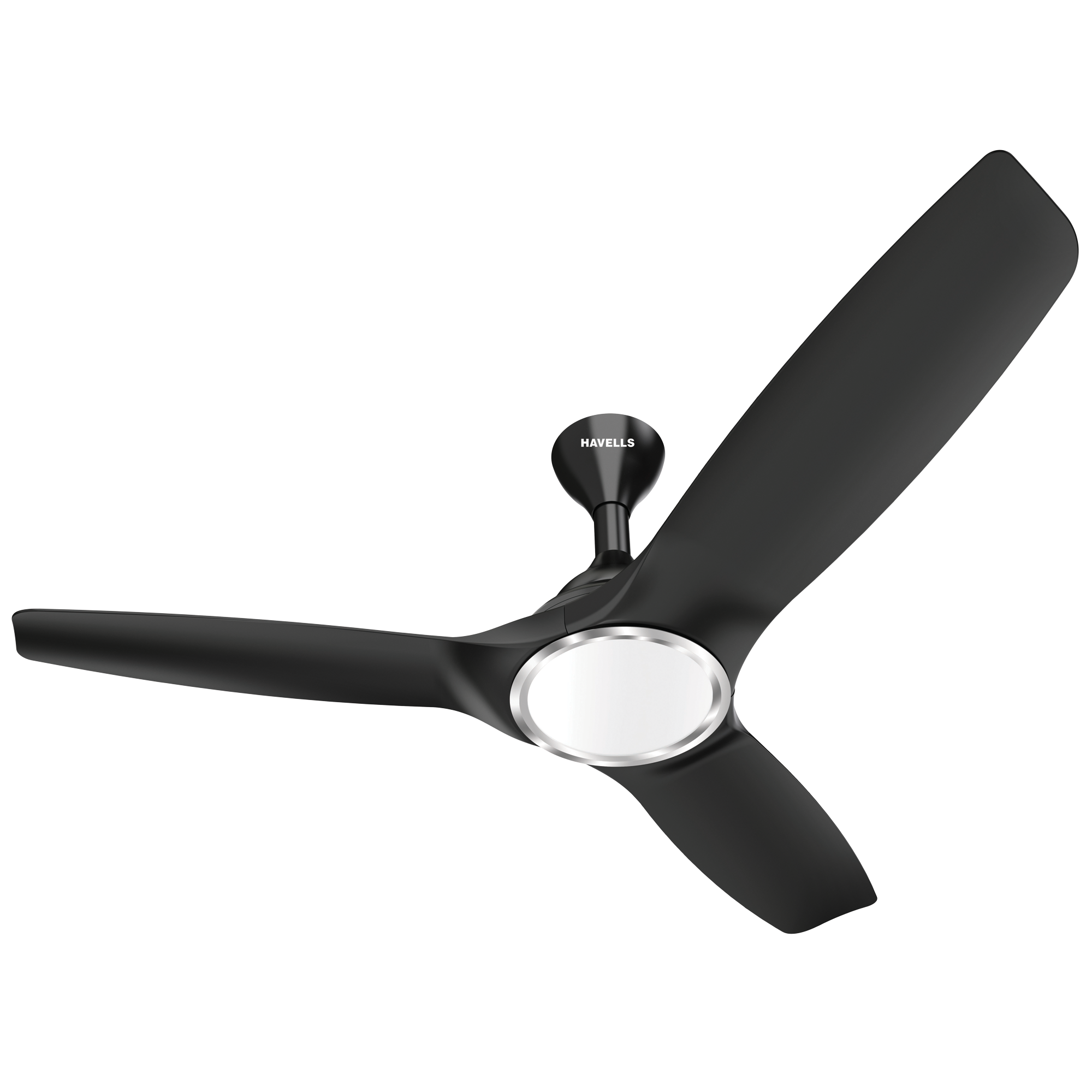 Havells Stealth Underlight 125cm Sweep 3 Blade Ceiling Fan (Inverter Compatibility, FHCSYULMBK48, Metallic Black)_1