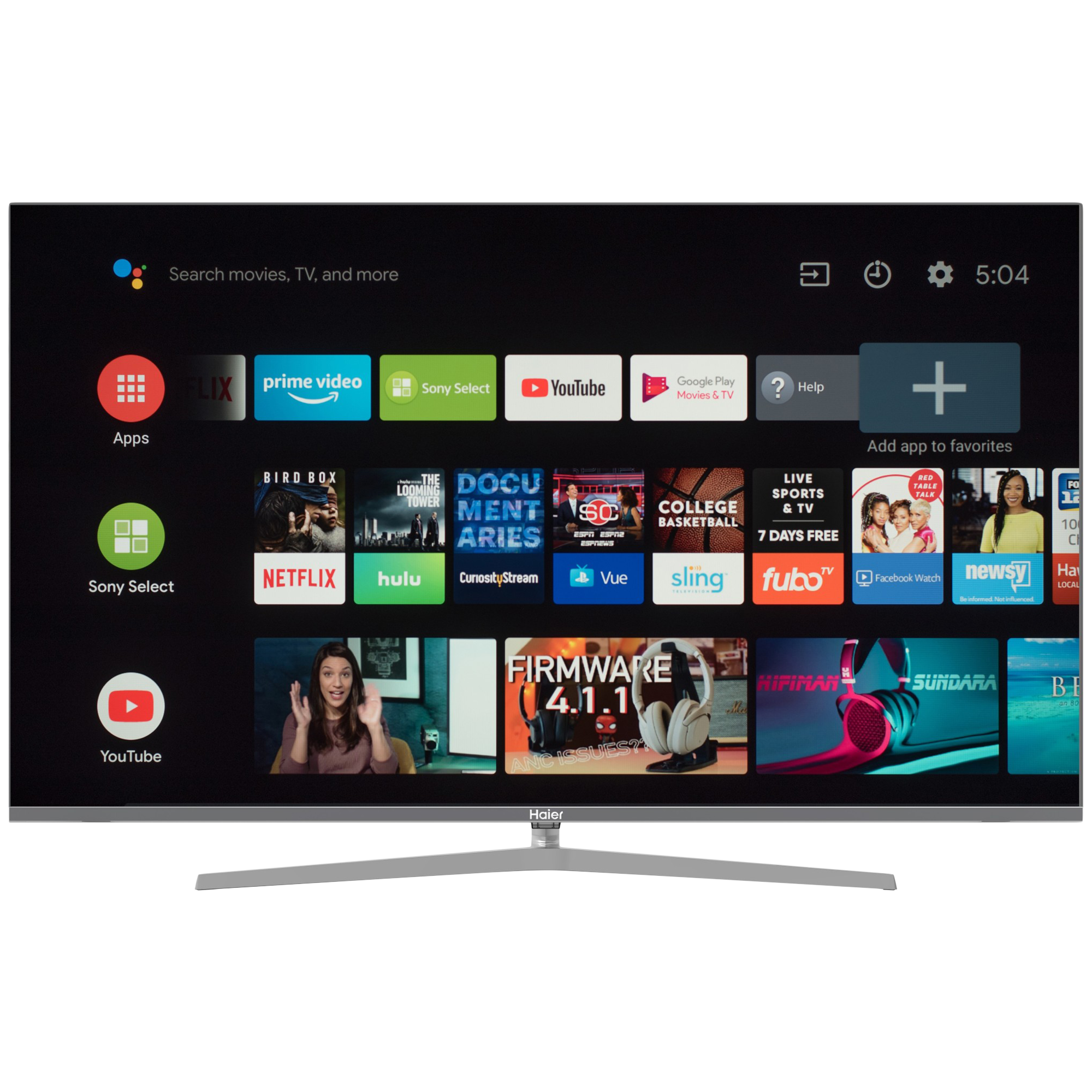 Haier S8000 Series 165cm (65 Inch) Ultra HD 4K ELED Android Smart TV (2 Years Warranty, AI Smart Voice, 65S8000EGA, Black)_1