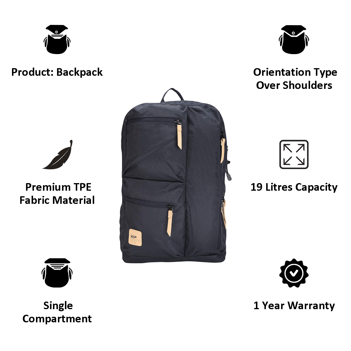 VIP COMMUTER SECURE 02 LAPTOP BACKPACK BLACK 26 L Laptop Backpack Black -  Price in India | Flipkart.com