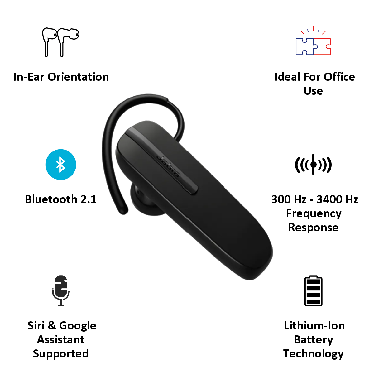 Jabra Talk 5 Bluetooth Headset (Black)_3