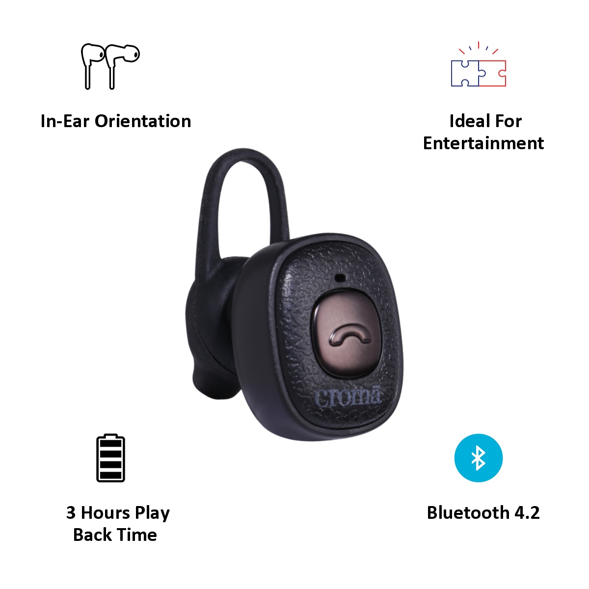 croma mono bluetooth headset