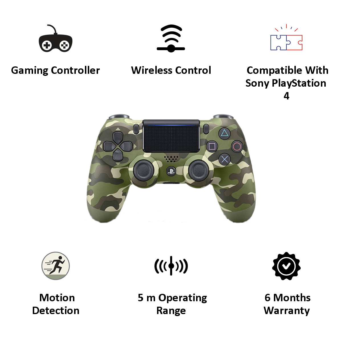 Sony DualShock 4 Green Camouflage Wireless Controller for PlayStation 4_4
