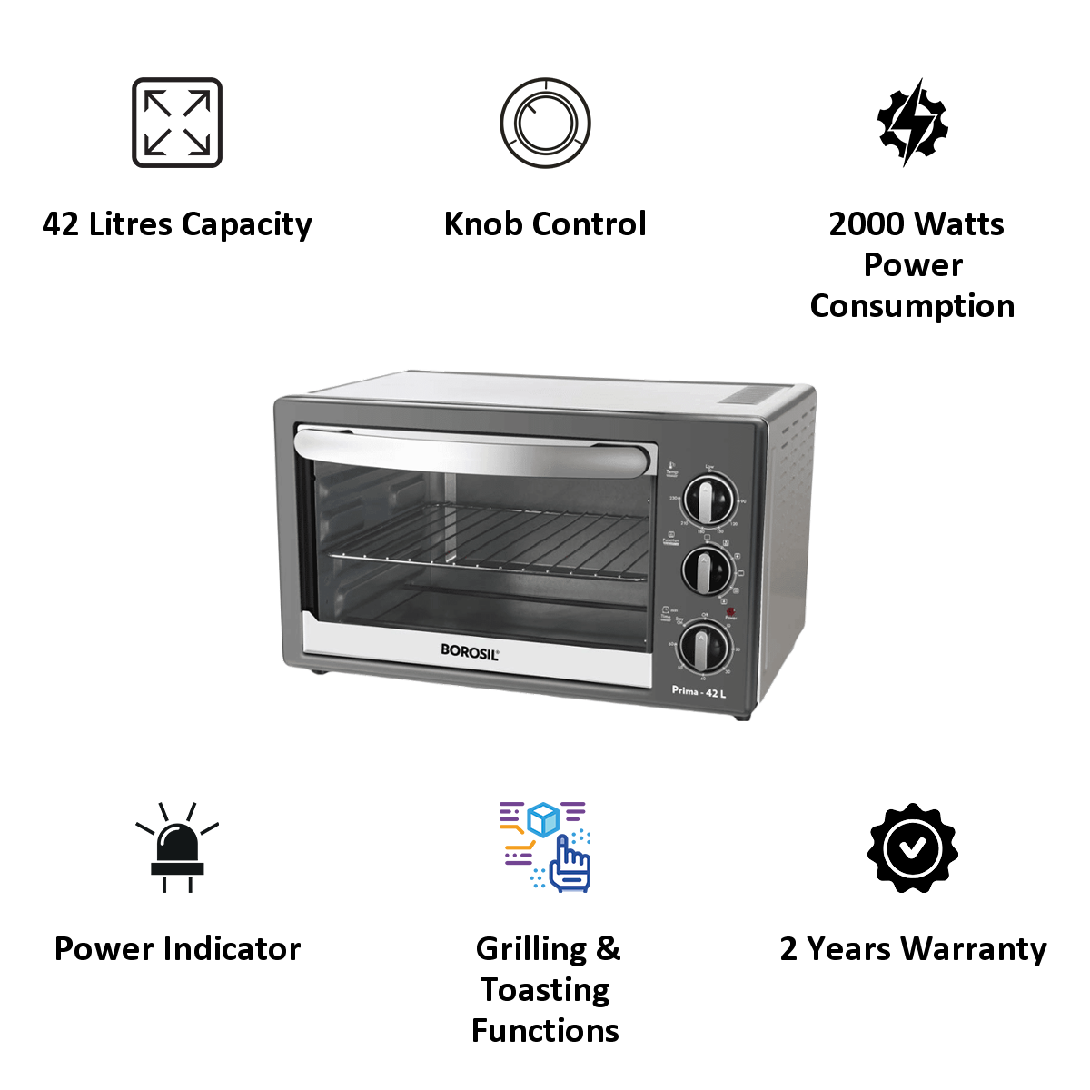 borosil oven 42 litres