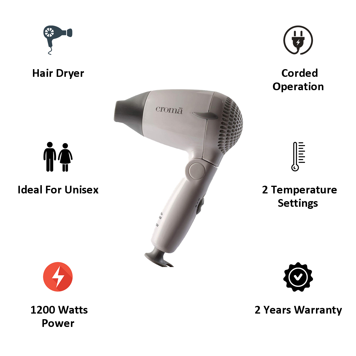 croma hair dryer