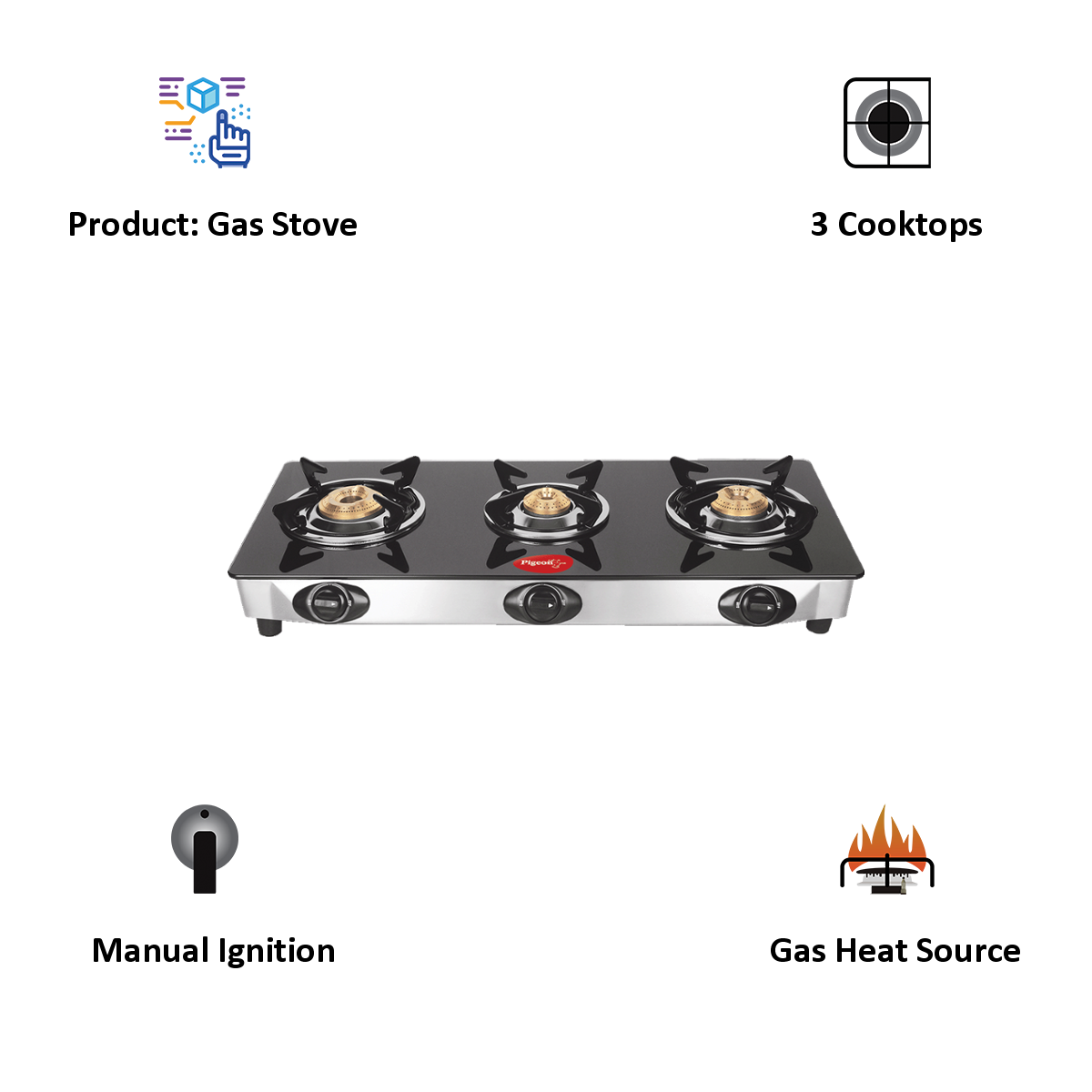 pigeon ayush 3 burner