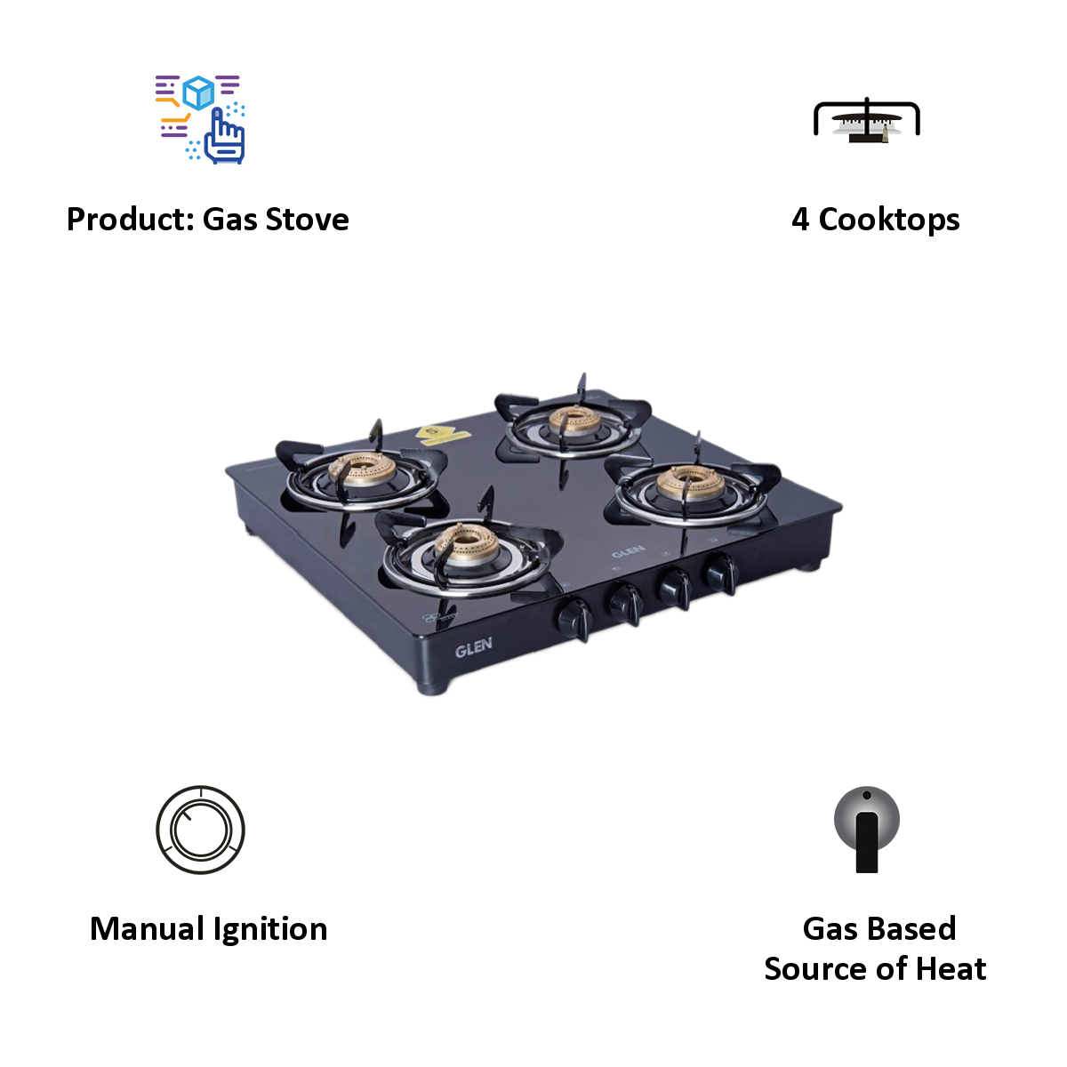 glen 1043 gt 4 burner cooktop