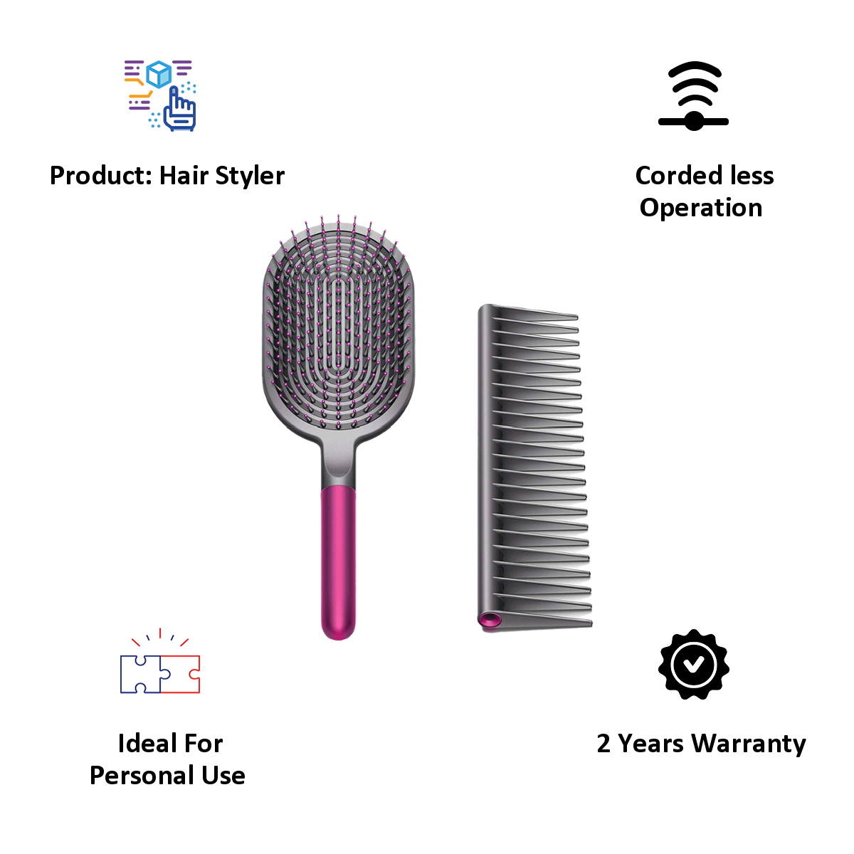 Buy VGMAX Hot Air Brush 5 in 1 Multifunctional Hair Dryer  Volumizer Hair  Straightener Rotating Hair Brush Styler Comb Styling Curling Iron Hot Air  Style Online at Low Prices in India 