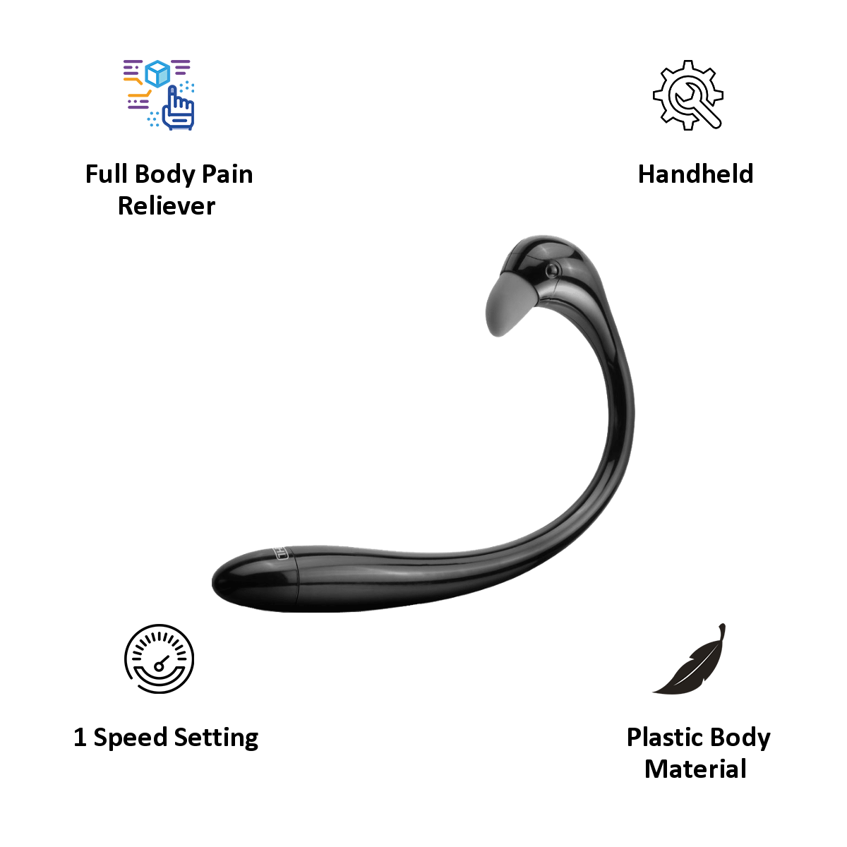 Wahl WMHM6 Swan Trigger Point Fully Body Massager (Soft Touch Silicone Head, Black)_2