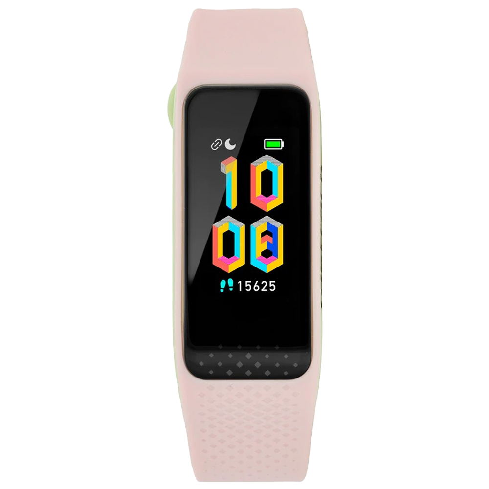 Fastrack Reflex 3.0 Smart Band (45.4mm) (Activity Tracking, SWD90067PP04A, Black/Pink and Green Accent, Silicone Band)_1