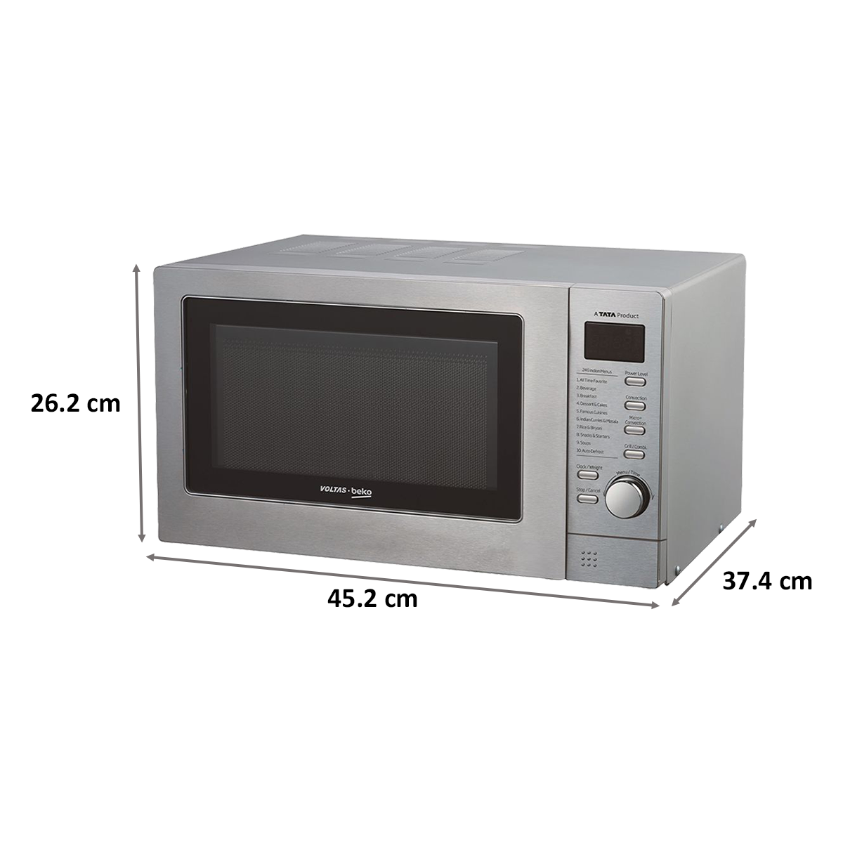 Voltas Beko 20 Litres Convection Microwave Oven (Digital Timer, MC20SD, Silver)_2