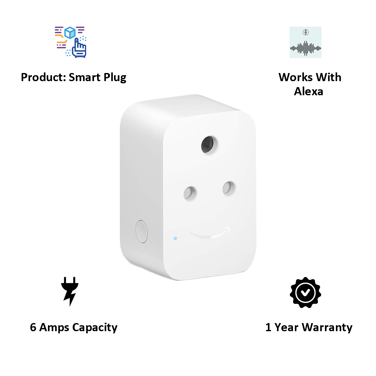 Buy  Smart Plug (Works with Alexa, B07V39T8F2, White) Online