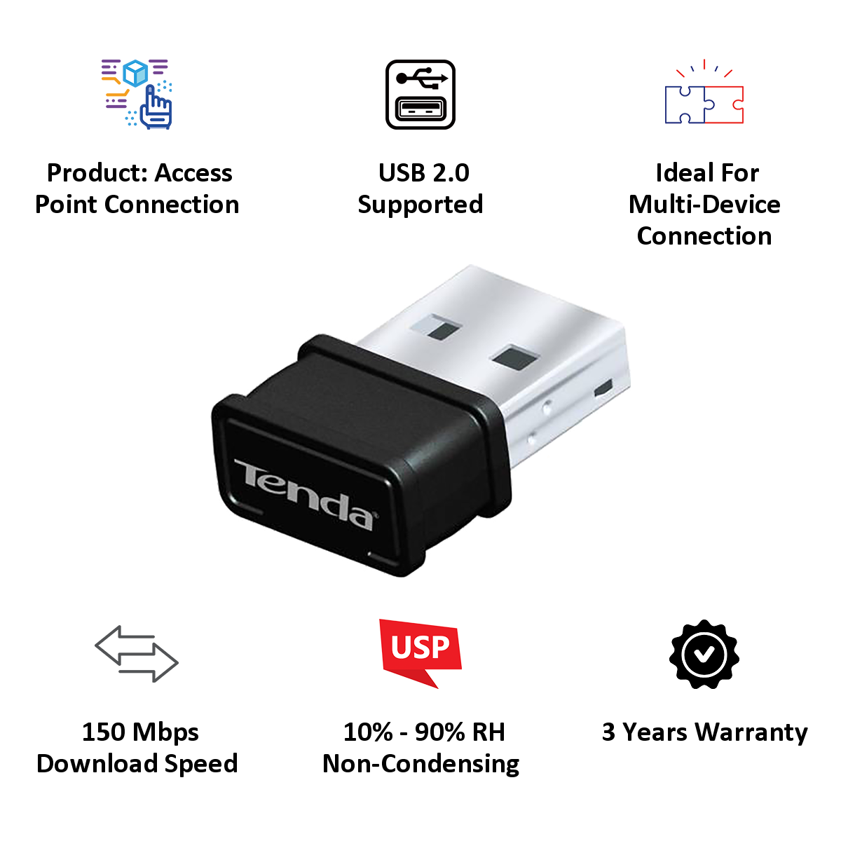Buy Tp-Link UB400 Network Adapter (Nano-Sized, 152502278, Black) Online -  Croma