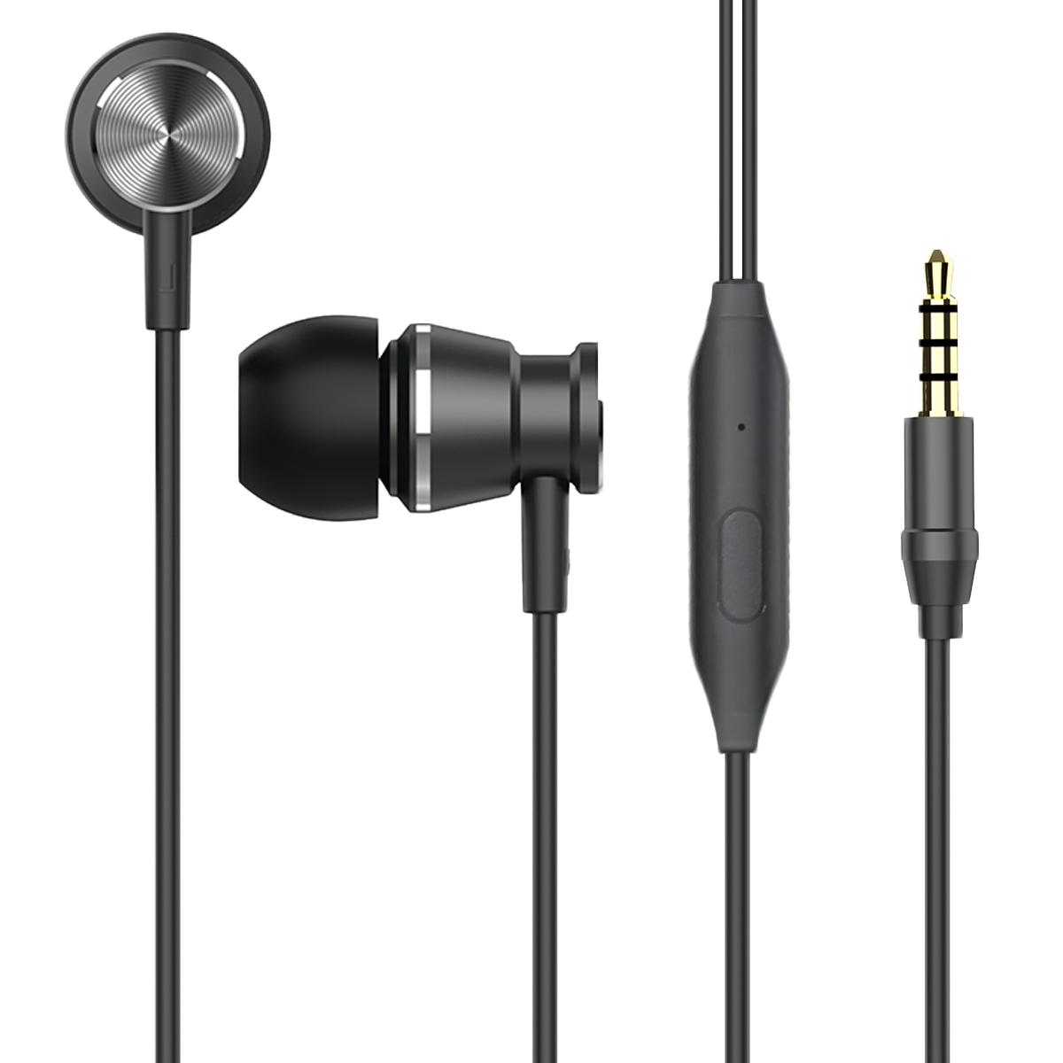 Lumiford U60 In-Ear Wired Earphone with Mic (Multi-Functional Control Button, Black)_1