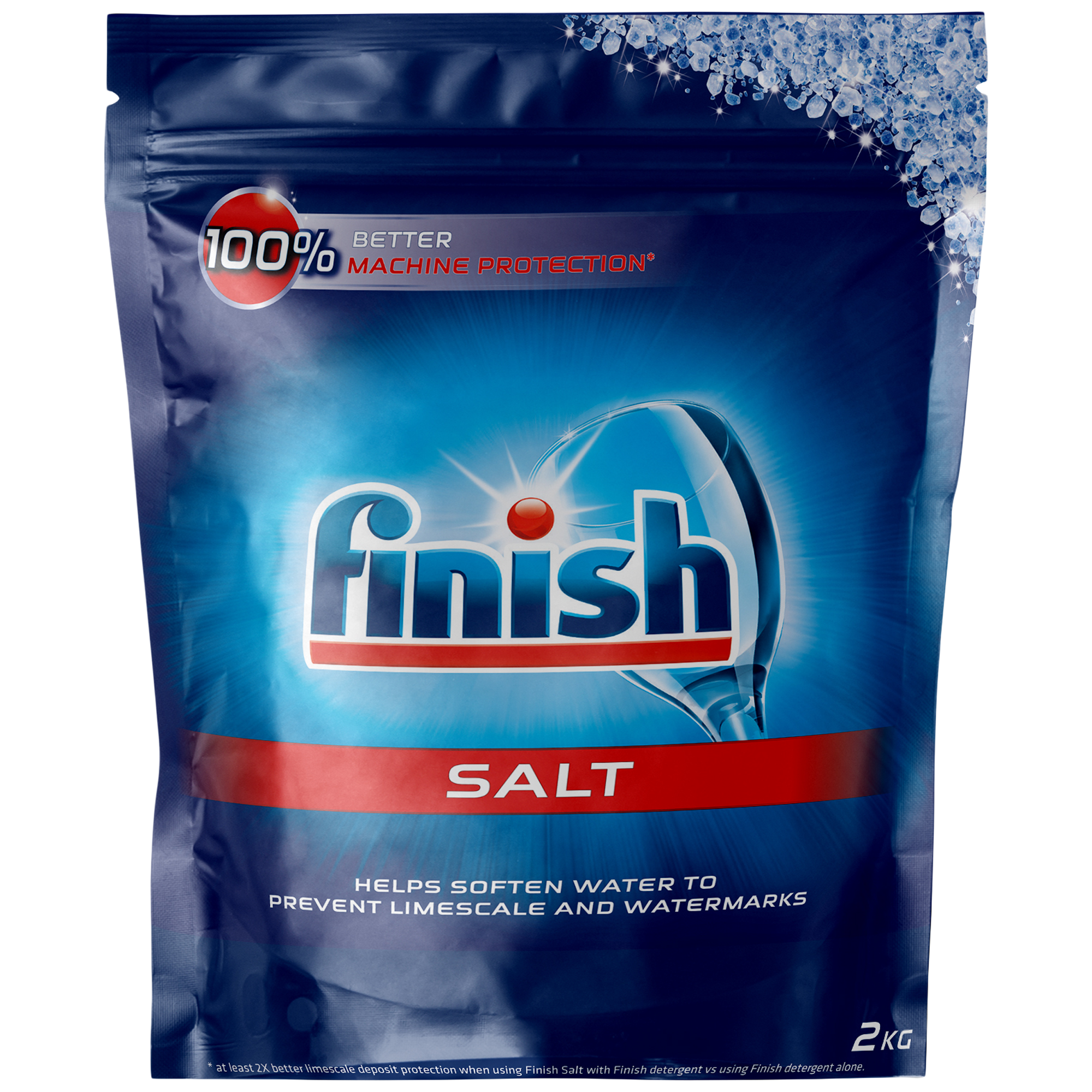 FINISH - Finish Salt For Dishwasher (Prevents Spots and Watermarks on Utensils, 3033406, Blue)